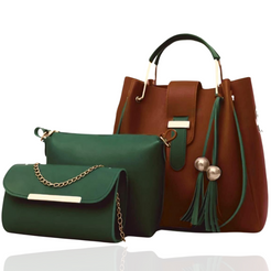Brown-High Demanded 3PC Bag Set