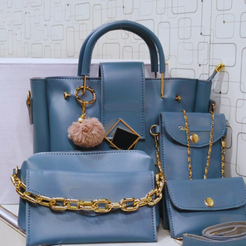Gray-Charming 5 Pcs Bag Collection for Girls