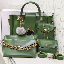 Green-Charming 5 Pcs Bag Collection for Girls